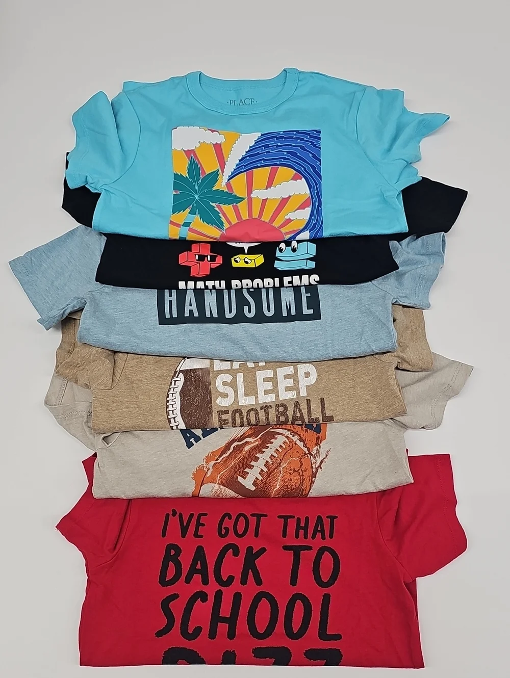 NWOT The Children's Place 6 Piece Graphic Short Sleeve Tee Size 5/6T